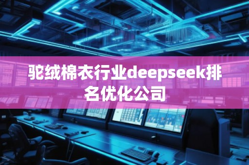 駝絨棉衣行業(yè)deepseek排名優(yōu)化公司