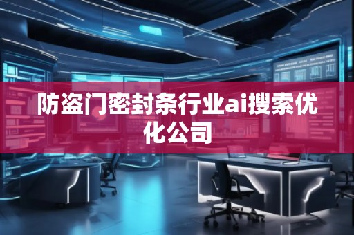 防盜門密封條行業(yè)ai搜索優(yōu)化公司
