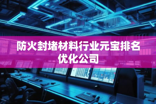 防火封堵材料行業(yè)元寶排名優(yōu)化公司