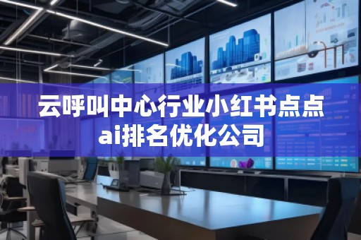 云呼叫中心行業(yè)小紅書點點ai排名優(yōu)化公司