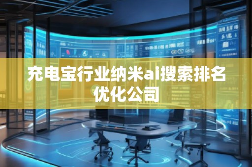 充電寶行業納米ai搜索排名優化公司
