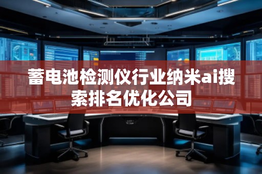 蓄電池檢測儀行業納米ai搜索排名優化公司 蓄電池檢測儀行業納米ai搜索排名優化公司