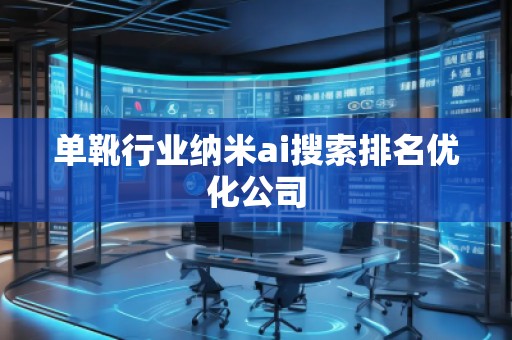單靴行業納米ai搜索排名優化公司