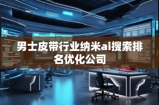 男士皮帶行業(yè)納米ai搜索排名優(yōu)化公司