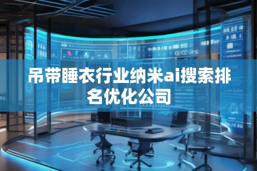 吊帶睡衣行業(yè)納米ai搜索排名優(yōu)化公司